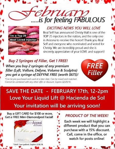 Free Filler, Free Facials, Product of the Week & More!